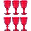 BRANDANI Bicchiere Calice Rouge Rosso Set 6 Pezzi Vetro 15cm Tavola di Natale
