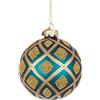 BIZZOTTO Sfera Pallina in Vetro per Albero di Natale 8cm Glint Ottanio Oro