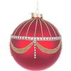 BIZZOTTO Sfera Pallina in Vetro per Albero di Natale 10cm Glyl Rosso