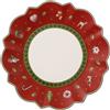 VILLEROY & BOCH Toy's Delight Piatto Pane Rosso 17cm Tavola di Natale