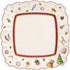 VILLEROY & BOCH Toy's Delight Piatto Colazione Quadrato 22cm Bianco Tavola Natale