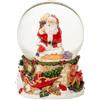 NOEL by Lamart Carillon Globo di Neve con Musica 14,5cm Babbo Natale Poliresina