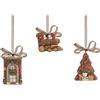 NOEL by Lamart Set 3 Pendagli Appendini per Albero di Natale in Poliresina 9cm Oro