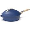 COOKUT La Favolosa Padella Casseruola Tegame 2 Manici 8 in 1 24cm Metallo Zaffiro