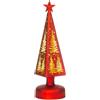 NOEL by Lamart Albero di Natale in Vetro con LED Decorazione di Natale 29cm Rosso