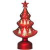 NOEL by Lamart Albero di Natale in Vetro con LED Decorazione di Natale 23cm Rosso