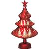 NOEL by Lamart Albero di Natale in Vetro con LED Decorazione di Natale 33cm Rosso
