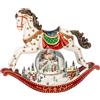 PALAIS ROYAL Cavallo a Dondolo in Poliresina Carillon con LED e Movimento 32x27cm