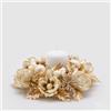 EDG Enzo De Gasperi Corona Magnolia Giro Candela 20cm Oro Decorazione di Natale