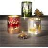 NOEL by Lamart - Decorazione Natalizia Vetro Lampada Lanterna c/LED Verde Albero12cm