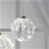 MASCAGNI CASA Sfera Palla con Diamanti Gemme e LED da Appendere 10cm Vetro