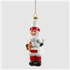 EDG Enzo De Gasperi Pendaglio Addobbo per Albero di Natale Babbo Natale 13,5cm Resina