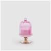 EDG Enzo De Gasperi Candela di Natale Profumata Alzatina 16x9cm Vetro Rosa Decorazione Natalizia