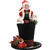 TIMSTOR - Elfo con Cappello Decorazione Natalizia 45cm