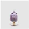 EDG Enzo De Gasperi Candela di Natale Profumata Alzatina 16x9cm Vetro Viola Decorazione Natalizia