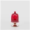 EDG Enzo De Gasperi Candela di Natale Profumata Alzatina 16x9cm Vetro Rosso Decorazione Natalizia