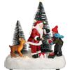 TIMSTOR Paesaggio Scena Villaggio di Natale Babbo Natale Decorazione Natalizia 16cm LED