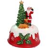 TIMSTOR Paesaggio Scena di Natale Babbo Natale Decorazione Natalizia 11,5cm LED