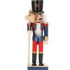 TIMSTOR - Schiaccianoci Soldatino Nutcracker con Ascia 24cm Legno Decorazione Natalizia