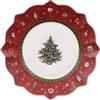 VILLEROY & BOCH Toy's Delight Piatto Colazione Rosso 24cm Albero di Natale