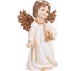 BIANCHI DINO Angelo Putto di Natale con Tromba in Resina 20,5cm Crema Oro