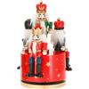 TIMSTOR - Carillon con Schiaccianoci Soldatini di Natale Musicale 20cm Rosso Legno
