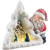 BIZZOTTO - Babbo Natale Wintry Casetta LED Decorazione Natalizia 34 cm