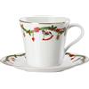HUTSCHENREUTHER Nora Tazza Tè 280ml con Piattino 16cm Porcellana Tavola Natalizia