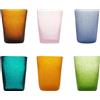 MEMENTO Bicchieri Acqua Colorati Capri Set 6 Pezzi 250ml Pasta di Vetro