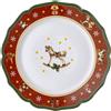 HUTSCHENREUTHER Happy Christmas Piatto da Portata Segnaposto 31cm Rosso