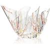 iPLEX Vaso Drappeggi in PMMA 45x29cm Multicolore Trasparente Made in Italy