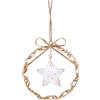 BIANCHI DINO - Pendaglio Coroncina c/ Stella 11 cm Oro Decorazione Natalizia Metallo