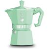 BIALETTI Caffettiera Moka Exclusive Green 6 Tazze Alluminio Verde