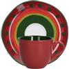 ROSE & TULIPANI - Cozy Cottage Tazza Caffè con Piattino Natalizia 100ml Rosso