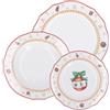 LA PORCELLANA BIANCA Christmas Edition Set 6 Piatti 2 Posti Tavola