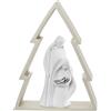 BONGELLI PREZIOSI Natività Sacra Famiglia Presepe Moderno Albero 30cm Nocciola
