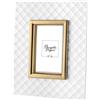 BONGELLI PREZIOSI Portafoto Moderno in Marmorino Bianco Oro 13x18cm