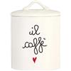 SIMPLE DAY Baratto Contenitore Caffè Il Caffè 12x17cm Gres Bianco