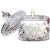 BRANDANI Candela in Scatola Contenitore Rombi in Vetro 9x11cm Cera di Soia