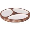 LA PORCELLANA BIANCA Libeccio Antipastiera 3 Piatti 30,5cm Legno Smaltato