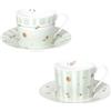 BRANDANI Polline Verde Set 2 Pezzi Tazza Tè 150ml Porcellana