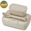 KOZIOL Contenitore Porta Pranzo con Posate Candy Ready 19x14cm Sabbia Organic