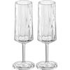 KOZIOL Set 2 Calici Spumante Champagne 20cm 100ml Club No. 14 Superglas Indistruttibili