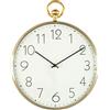 MONTEMAGGI Orologio Da Parete Oro Quadrante Bianco 31x39cm Metallo