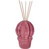 BRANDANI Cactus Diffusore di Fragranza con Bastoncini 14,5cm Vetro Viola