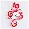 ARTI & MESTIERI Orologio da Parete di Design Robin Piccolo Rosso