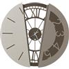 ARTI & MESTIERI Orologio da Parete di Design Composto Metamorphosi Bronzo, Avorio E Sabbia