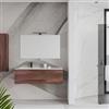 DEGHI Mobile bagno sospeso 120 cm noce windsor con lavabo sx e specchio - Agave