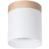 SOLLUX lighting - Lampada a sospensione Rif - Plafoniera - Lampada a sospensione elegante - Design accattivante - Materiale acciaio - GU10, 1x max 10W LED, ~230V, 50Hz - Bianco/legno naturale