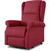 EvergreenWeb Poltrona Relax Elettrica | Athena Rosso